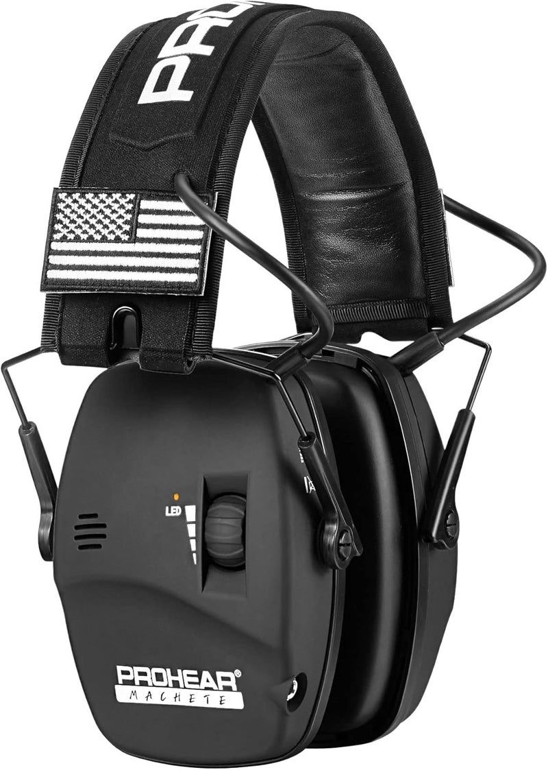 PROHEAR Digital Electronic Shooting Ear Protection 5X Sound Amplification Earmuffs, 23dB NRR Low Profile Noise Reduction Hearing Protection for Gun Range and Hunting, Black - Image 1